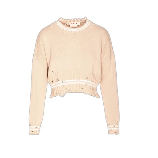 Distressed Crewneck Knitted Jumper