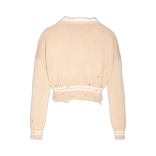 Distressed Crewneck Knitted Jumper