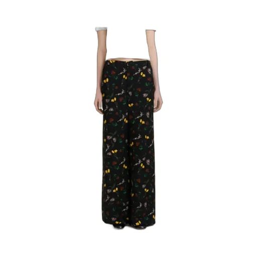 Floral-Print Wide-Leg Trousers
