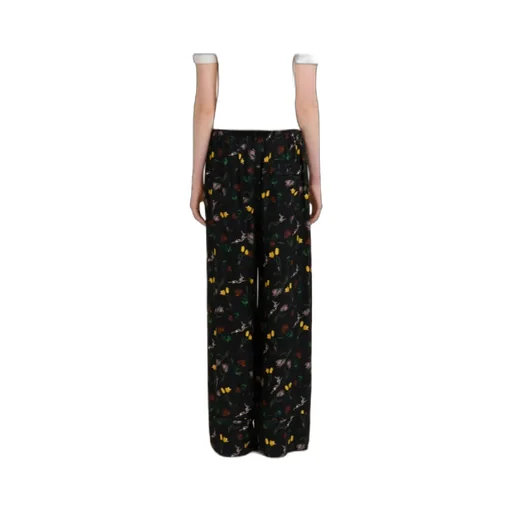 Floral-Print Wide-Leg Trousers