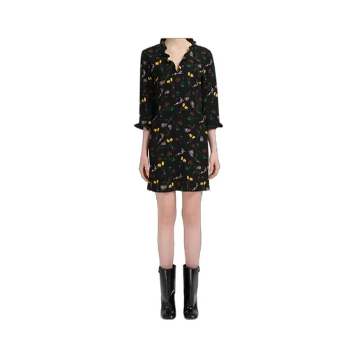 Floral-Print Ruffled Mini Dress
