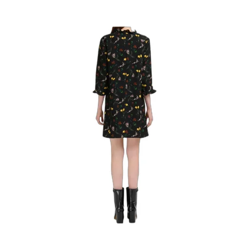 Floral-Print Ruffled Mini Dress