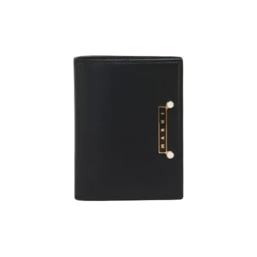 Black Leather Envelope Bifold Wallet