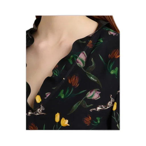 Floral-Print Ruffled Mini Dress
