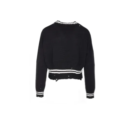 Distressed Crewneck Knitted Jumper
