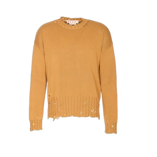 Distressed Crewneck Knit Jumper