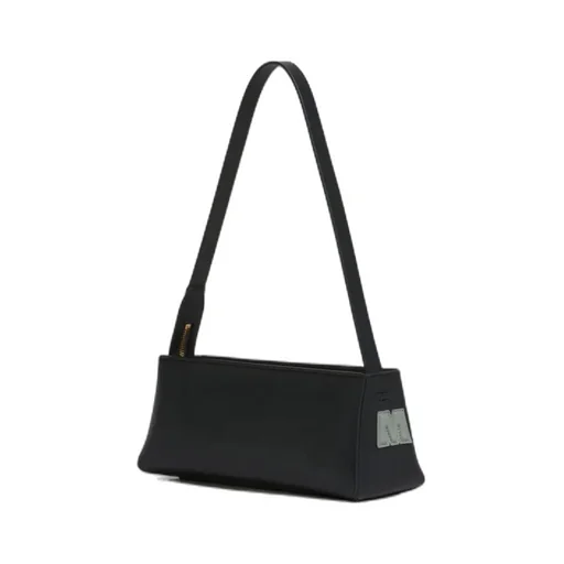 Logo Detailed Zipped Shoulder Bag