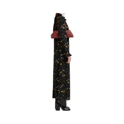 Envers Satin Maxi Dress With Tulips And Hares Print