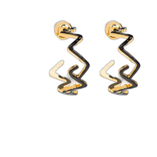 Zig-Zag Hoop Earrings
