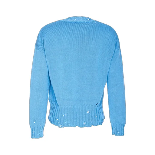 Distressed Crewneck Knit Jumper