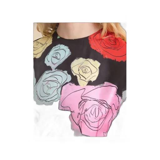 Floral-Printed Long-Sleeved Crewneck Dress