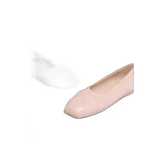 Powder Pink Nappa Leather Seamless Little Bow Ballet Flat
