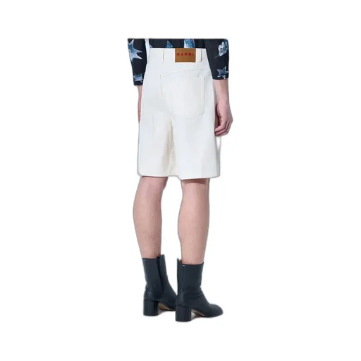 Logo Plaque Denim Shorts