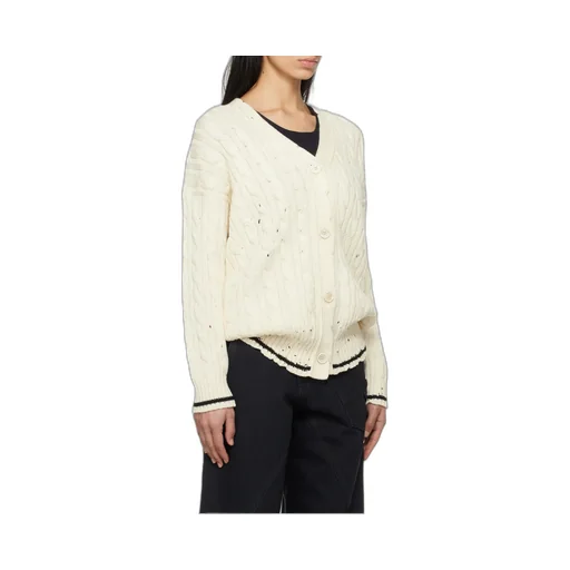Dishevelled Cable Cotton Cardigan