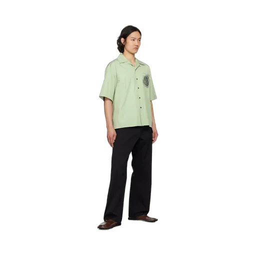 Logo Stitch Short-Sleeved Poplin Shirt