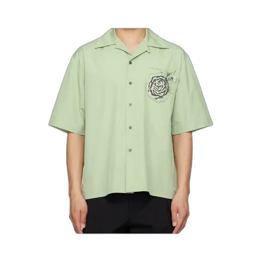Logo Stitch Short-Sleeved Poplin Shirt