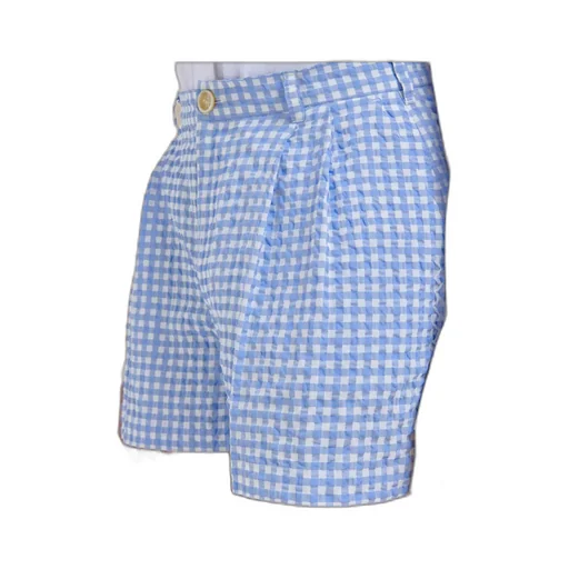 Checked Seersucker Shorts