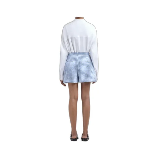 Checked Seersucker Shorts