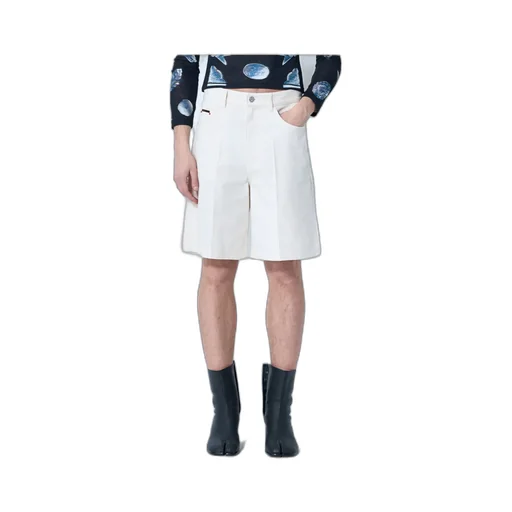 Logo Plaque Denim Shorts