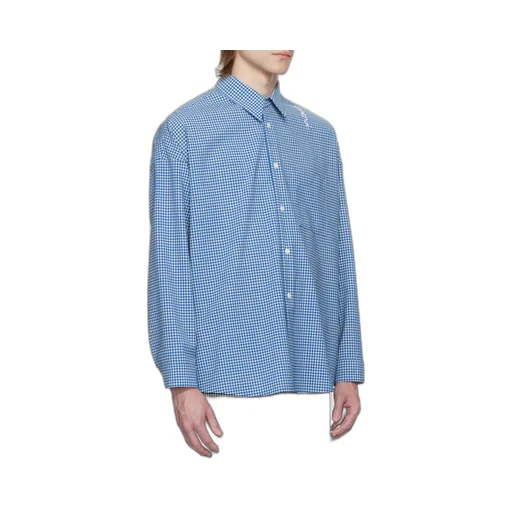 Logo Embroidered Checked Shirt