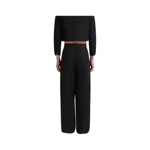 Maxi Pleat Poplin Trousers