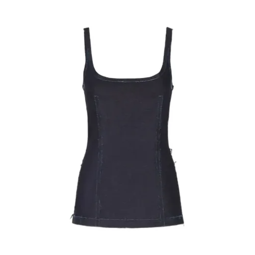 Sleeveless Denim Corset Top