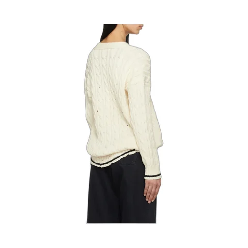 Dishevelled Cable Cotton Cardigan