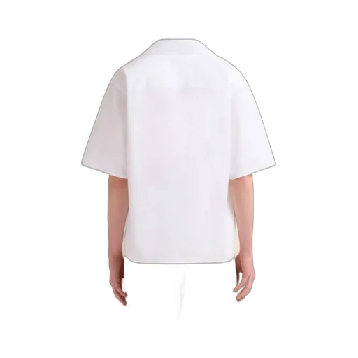 Poplin Bowling Shirt With Fawn Patch