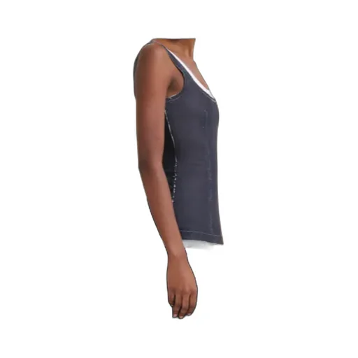 Sleeveless Denim Corset Top
