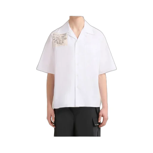 Fawn Patch Poplin Bowling Shirt