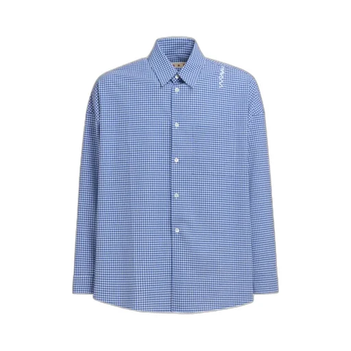 Logo Embroidered Checked Shirt