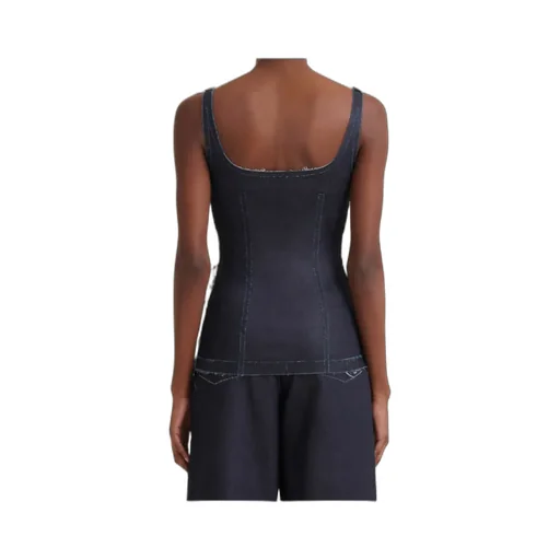 Sleeveless Denim Corset Top