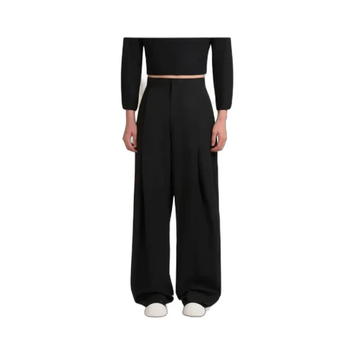 Maxi Pleat Poplin Trousers