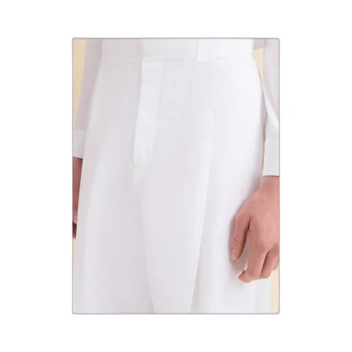 Poplin Trousers With Maxi Pleats