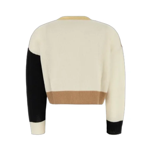 Logo Embroidered Color Blocked Cardigan