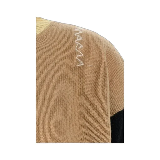 Logo Embroidered Color Blocked Cardigan