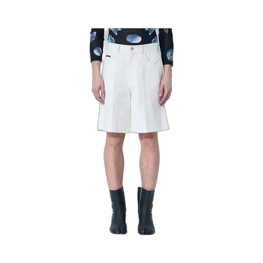 Logo Plaque Denim Shorts