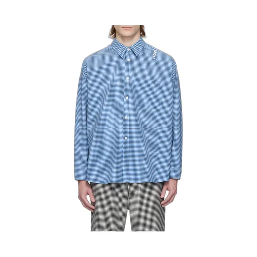 Logo Embroidered Checked Shirt
