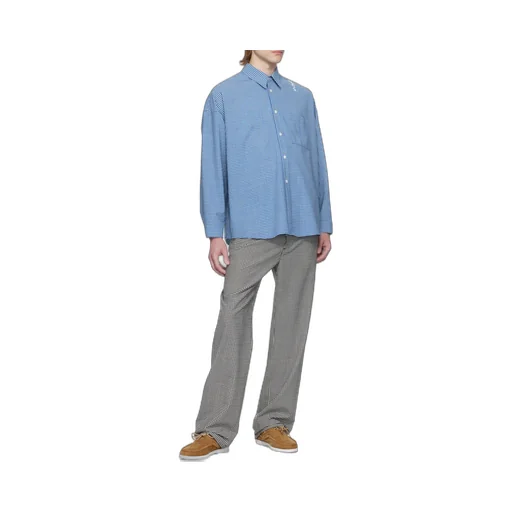 Logo Embroidered Checked Shirt