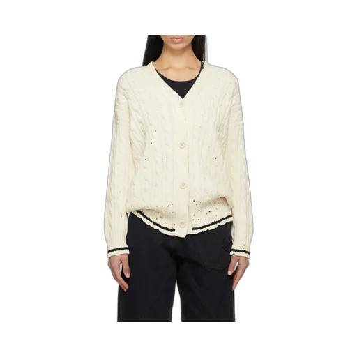 Dishevelled Cable Cotton Cardigan