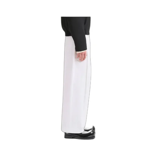 Poplin Trousers With Maxi Pleats