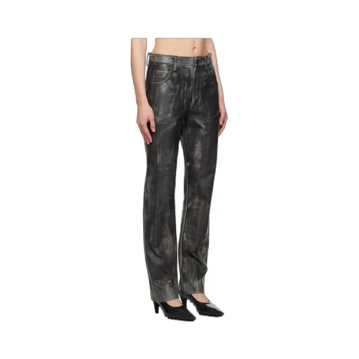 Faded Leather Trousers