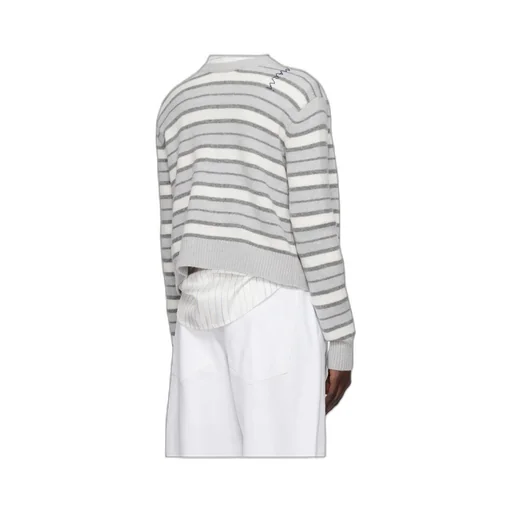 Striped Open Back Sweater