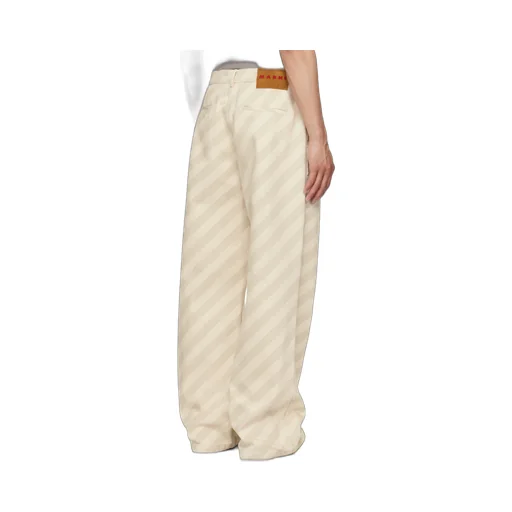Striped Wide-Leg Jeans