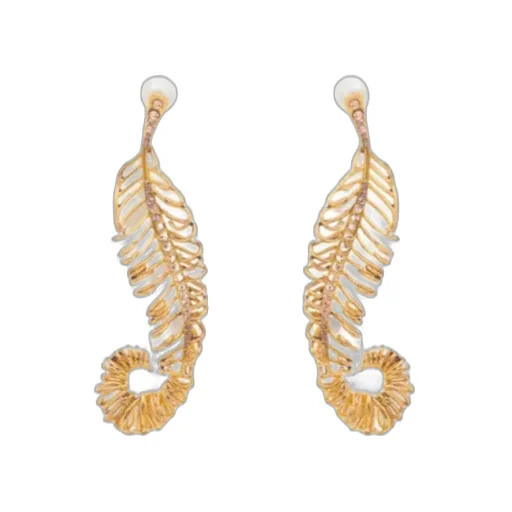 Curved Feather Earrings