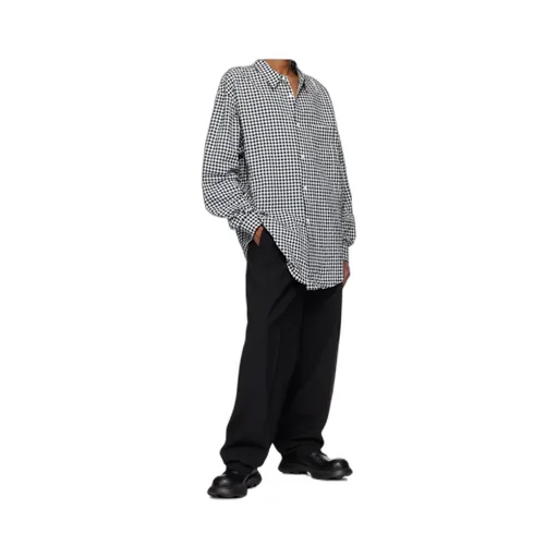 Gingham Seersucker Long Sleeve Shirt