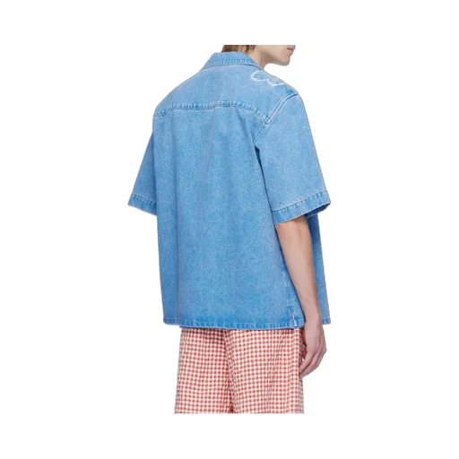 Floral Detailed Short-Sleeved Buttoned Shirt