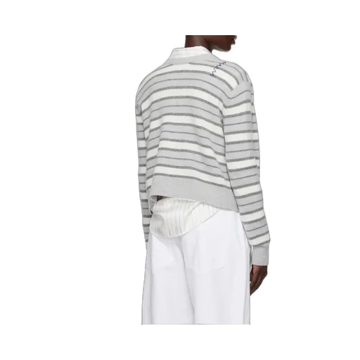Striped Open Back Sweater