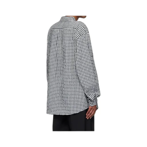 Gingham Seersucker Long Sleeve Shirt