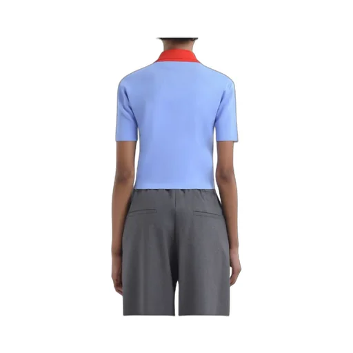 Technical Viscose Polo With Contrasting Back Panel